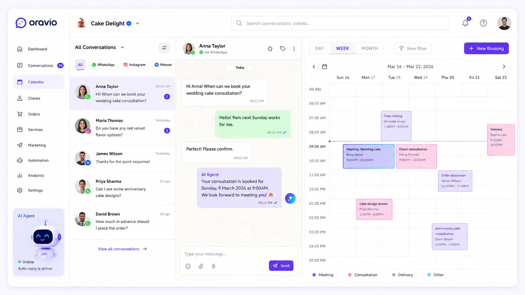 AI turning conversations into booked meetings on calendar