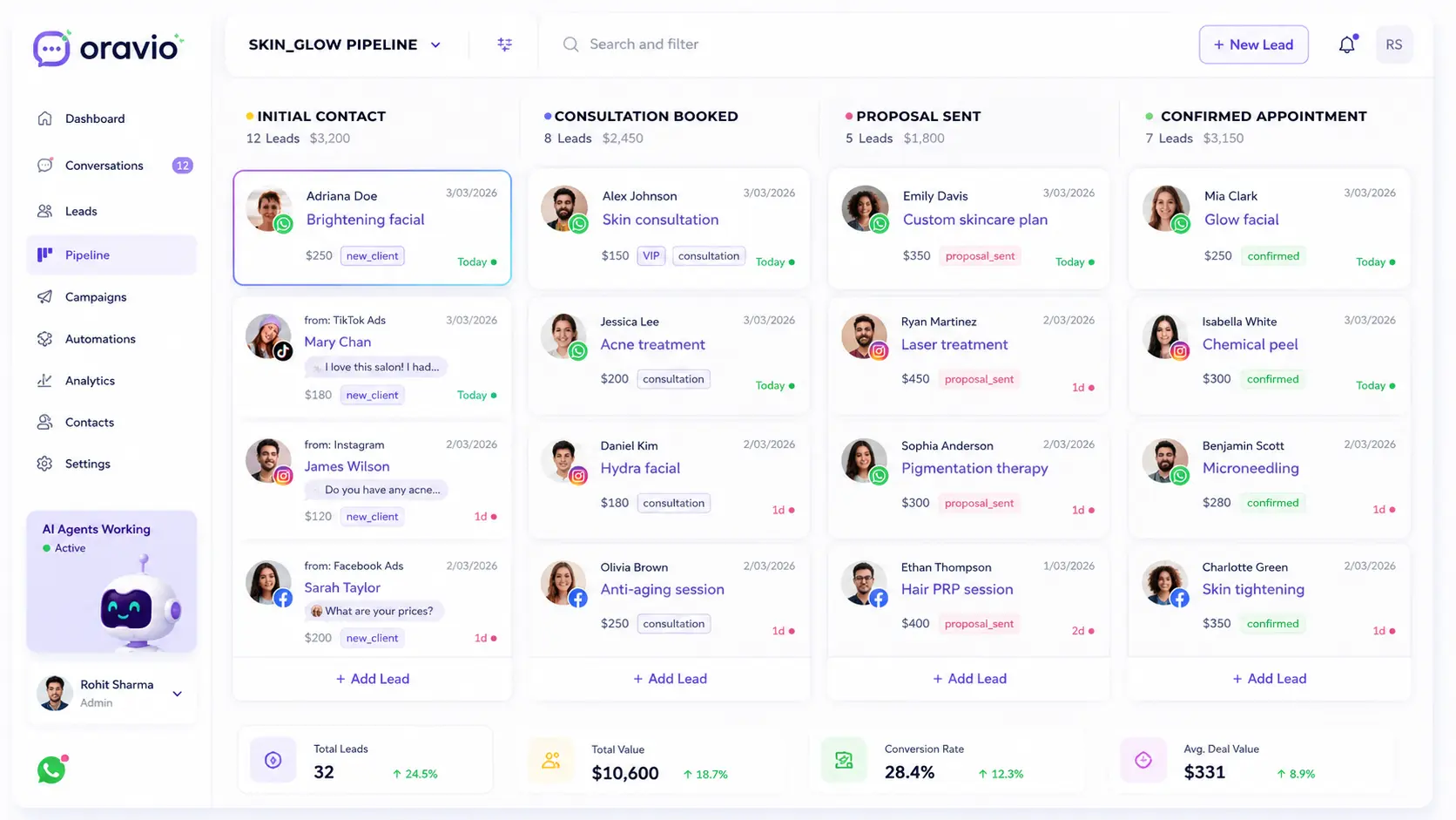 AI updating sales pipeline stages automatically